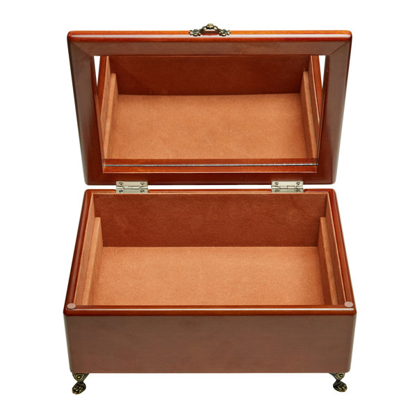 Alcott Hill® Wood Jewelry Box + Mirror Wayfair